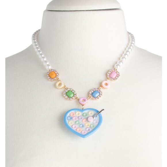 BETSEY JOHNSON Cereal Bowl Pendant Necklace - Picture 2 of 2
